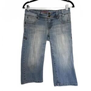 Vintage Y2K Hydralic Capri‎ Denim Jeans Light Wash